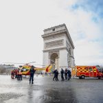 Paris Firefighters Execute Daring Helicopter Rescue Near Arc de Triomphe